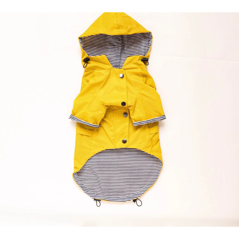 Dog Raincoat Rain Boots Waterproof Shoes Small Breed and Large Breed (Yellow)
