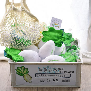 Squeaky & Crinkly Interactive Toy for Dogs/Cats (Bok Choy)