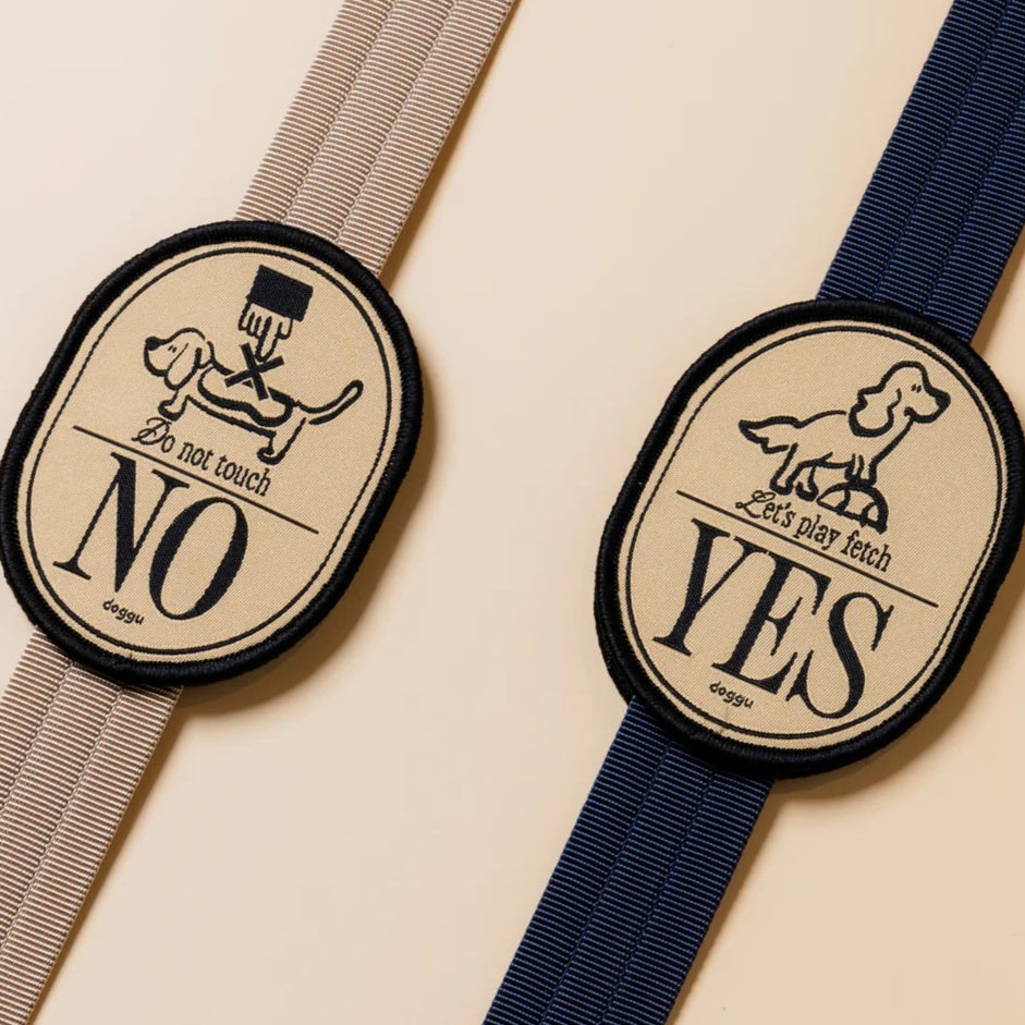 Doggu Pets Yes/No Wappen Patch for Pet Harness and Leash