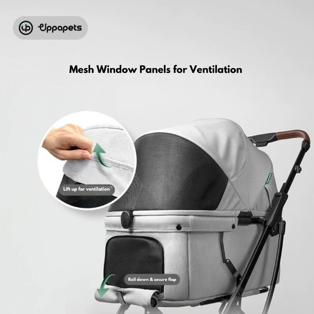 Uppapets Aroa Pet Stroller (Fully Collapsible)