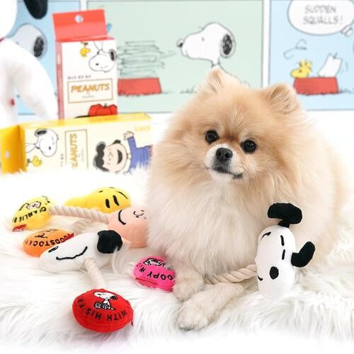 Peanuts Korea Rope Tug Toy with Squeaker for Dogs
