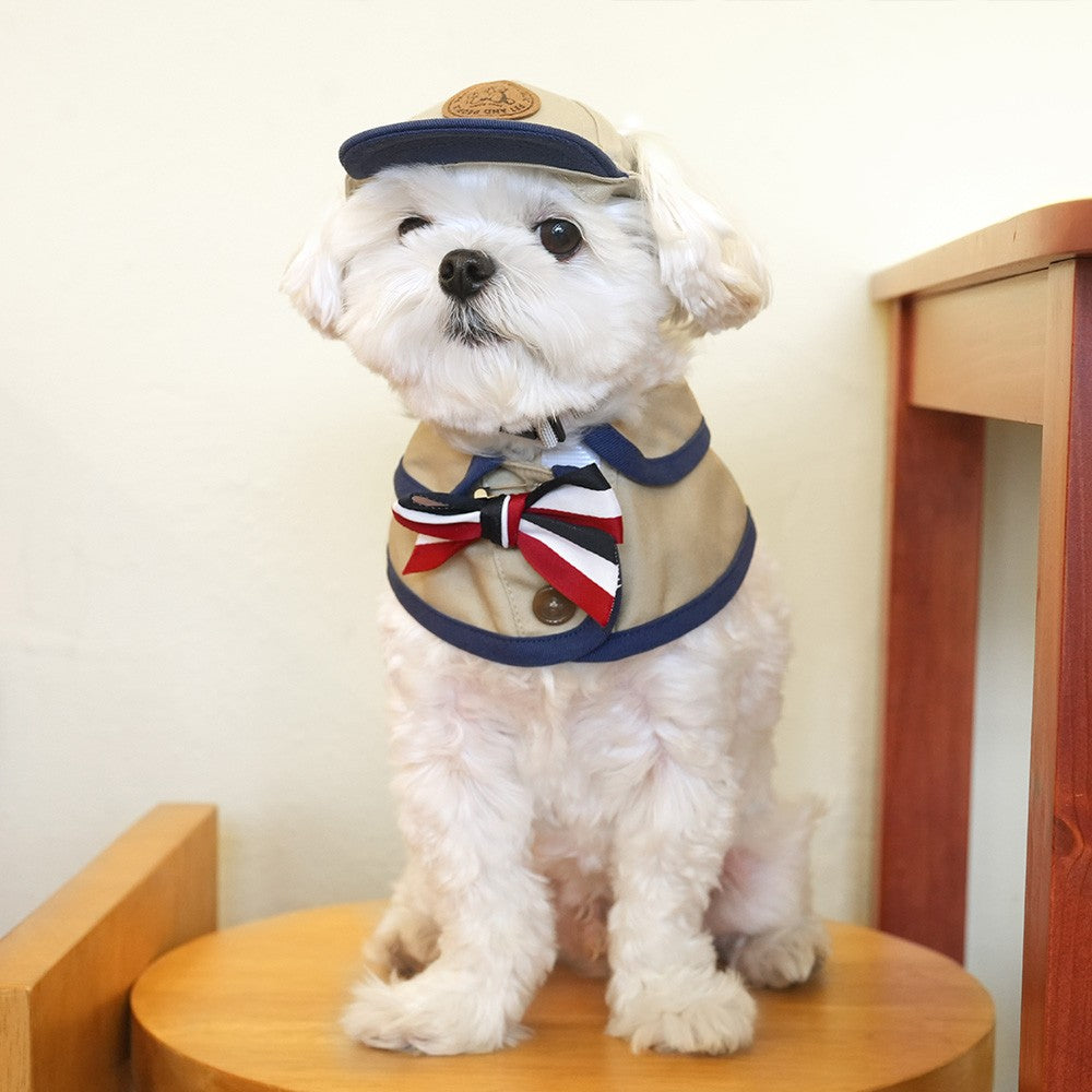 ParisDog Korea Trench Cap & Cape Set for Dogs