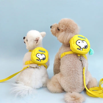 Peanuts Korea Snoopy 2-way Backpack Harness Set for Dogs