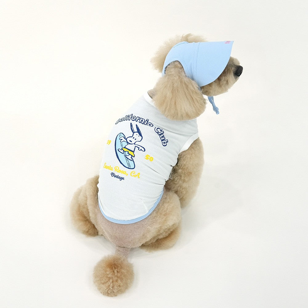 Peanuts Korea Vintage California Club Shirt with Hat for Pets