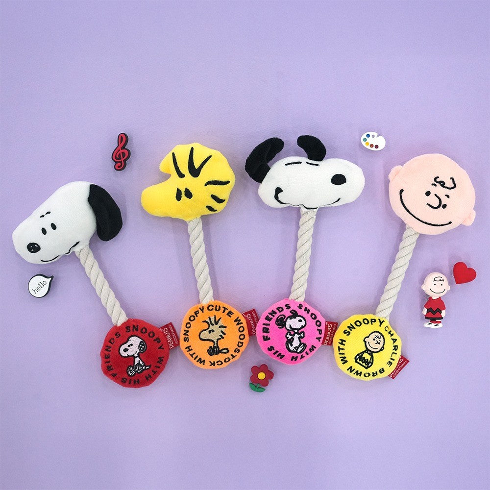 Peanuts Korea Rope Tug Toy with Squeaker for Dogs