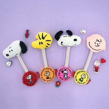 Peanuts Korea Rope Tug Toy with Squeaker for Dogs